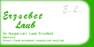 erzsebet laub business card