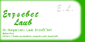 erzsebet laub business card